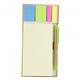 Porta notas chelsea HL6530 bolígrafo ecológico 100 hojas adheribles post it anotaciones escritura cuaderno regalo oficina escritorio promocional mayoreo regalo ejecutivo personalizado grabado laser serigrafia