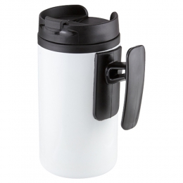 Termo clovelly TMPS39 taza vaso válvula de seguridad cilindro acero inoxidable plástico 250 ml transportar bebidas cafe agua termico promocional mayoreo regalo ejecutivo impresión serigrafia tampografia grabado laser