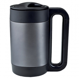 Termo vinson TMPS90 taza vaso asa de plástico cilindro acero inoxidable metálico 500 ml transportar bebidas cafe agua termico promocional mayoreo regalo ejecutivo impresión serigrafia tampografia grabado laser