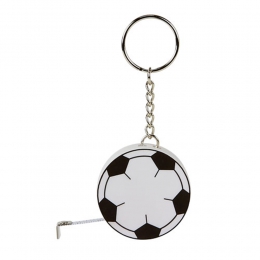 Llavero,Flexometro soccer ball, llaves, souvenirs, hogar, casa, oficina, plastico, promocionales, blanco con negro,futbol, accesorio, serigrafia, mujeres, hombres, bolsillo soc005
