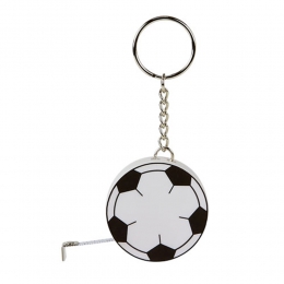 Llavero,Flexometro soccer ball, llaves, souvenirs, hogar, casa, oficina, plastico, promocionales, blanco con negro,futbol, accesorio, serigrafia, mujeres, hombres, bolsillo soc005