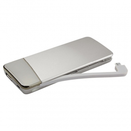 Power bank volans CRG016 Batería auxiliar para smartphone, capacidad 4000 mAh Incluye cable cargador compatible con USB, 8 pin y micro USB Cuenta con indicador de batería cargador portátil tecnología promocionales accesorio de celular tablet  regalo ejecutivo