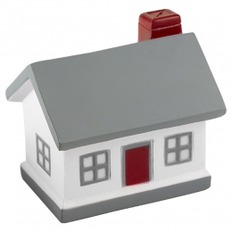 Anti-stress casa producto terapeutico SOC023 PU serigrafia casa roja con blanco