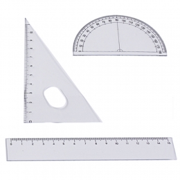 Estuche de geometría INF012 Incluye regla transportador y escuadra juego de geometría escritura escuela estudiar escolar utiles escolares niños estudiantes promocional mayoreo regalo ejecutivo tampografia serigrafia